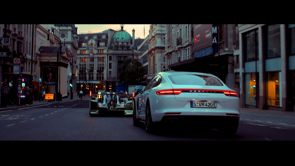 Porsche Panamera 4 E-Hybrid rides along the 919 Hybrid through London
