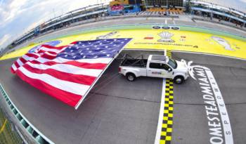 2017 Ford F-450 Super Duty sets record for towing a flag