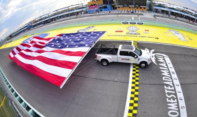 2017 Ford F-450 Super Duty sets record for towing a flag