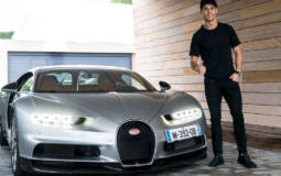 Cristiano Ronaldo test drives the Bugatti Chiron