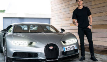 Cristiano Ronaldo test drives the Bugatti Chiron