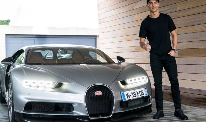 Cristiano Ronaldo test drives the Bugatti Chiron
