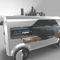 Ford unveiled an autonomous delivery vehicle with drone delivery