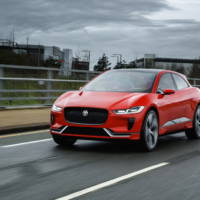 Jaguar I-Pace electric SUV on the streets of London