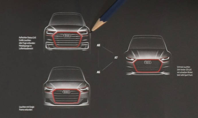 New Audi A6, A7, A8 - Official sketch