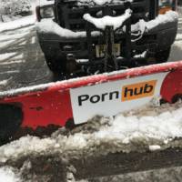 Pornhub is helping Boston and New Jersey authorities to clean up the snow with branded plows