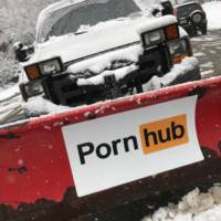 Pornhub is helping Boston and New Jersey authorities to clean up the snow with branded plows