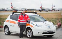 Heathrow airport will use a green fleet of Nissan Leaf