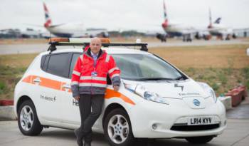 Heathrow airport will use a green fleet of Nissan Leaf