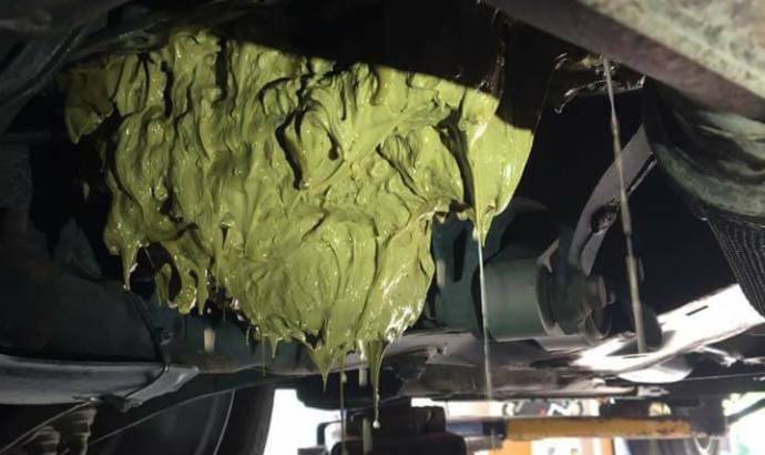 Why would you do that? A woman put window washer fluid into engine