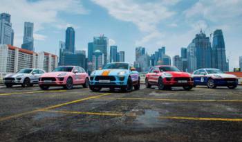 Porsche Macan got special livery in Singapore