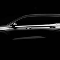 First teaser picture with the upcoming Hyundai Santa Fe