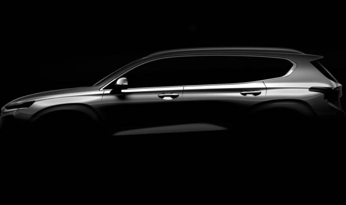 First teaser picture with the upcoming Hyundai Santa Fe