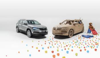 Skoda builds a cardboard Karoq for childrens