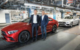 The 2019 Mercedes-Benz CLS is on the assembly line