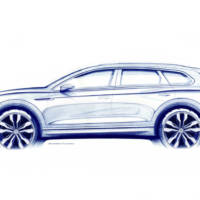 2018 Volkswagen Touareg - first official sketch