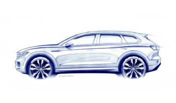 2018 Volkswagen Touareg - first official sketch