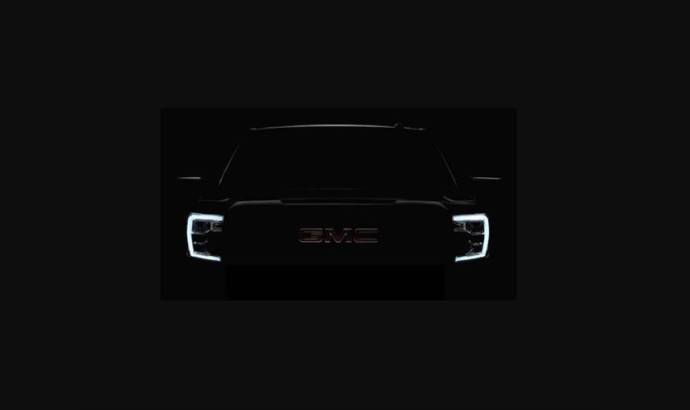 First teaser image of the new GMC Sierra