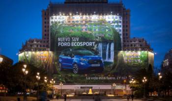This is the biggest billboard in the world. And Ford EcoSport is the star