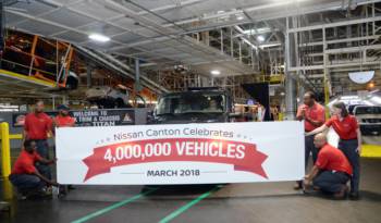Nissan Canton factory celebrates 4 million car produced