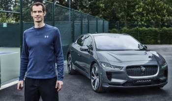 Andy Murray goes electric with Jaguar I-Pace