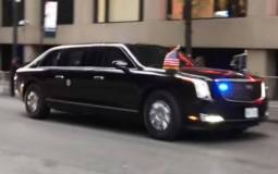 This is the first ride of the new Trump limousine