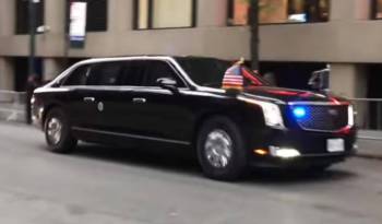 This is the first ride of the new Trump limousine