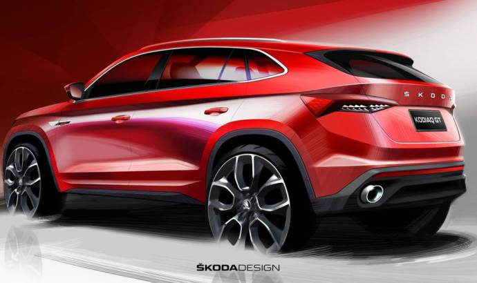 First design sketches with the upcoming Skoda Kodiaq GT