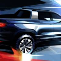 First teaser picture of the upcoming Volkswagen pickup concept car