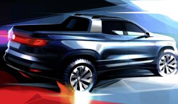 First teaser picture of the upcoming Volkswagen pickup concept car