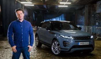 Jamie Oliver drove the new Range Rover Evoque