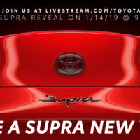 Toyota Supra teaser again. The sports car will be unveiled next week