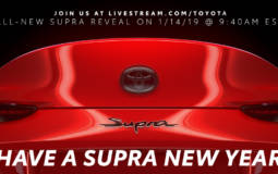 Toyota Supra teaser again. The sports car will be unveiled next week