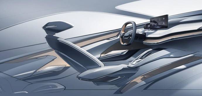 Skoda Vision IV interior sketches revealed