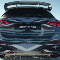 First teaser pictures with the upcoming Mercedes-AMG A45