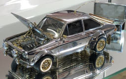 Ford Escort scale model made of precious stones and gold