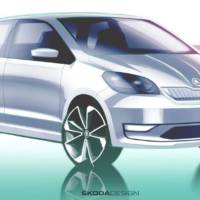 First design sketch of the 2020 Skoda Citigo-e iV