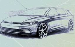 First official sketch with the Volkswagen Golf 8 interior