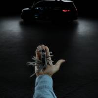 This is the first teaser picture with the production version of the new Mercedes-Benz GLB