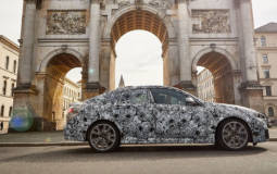 First picture with the upcoming BMW 2 Series Gran Coupe. Covered in camo, of course