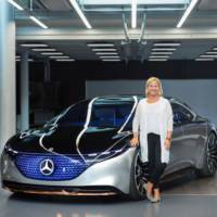 This is the 2019 Mercedes-Benz Vision EQS, the concept that previews an upcoming electric S-Class