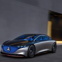 This is the 2019 Mercedes-Benz Vision EQS, the concept that previews an upcoming electric S-Class