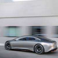 This is the 2019 Mercedes-Benz Vision EQS, the concept that previews an upcoming electric S-Class