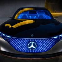 This is the 2019 Mercedes-Benz Vision EQS, the concept that previews an upcoming electric S-Class