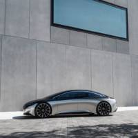 This is the 2019 Mercedes-Benz Vision EQS, the concept that previews an upcoming electric S-Class