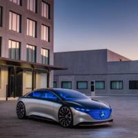 This is the 2019 Mercedes-Benz Vision EQS, the concept that previews an upcoming electric S-Class