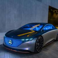 This is the 2019 Mercedes-Benz Vision EQS, the concept that previews an upcoming electric S-Class