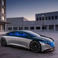 This is the 2019 Mercedes-Benz Vision EQS, the concept that previews an upcoming electric S-Class