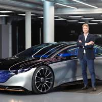 This is the 2019 Mercedes-Benz Vision EQS, the concept that previews an upcoming electric S-Class