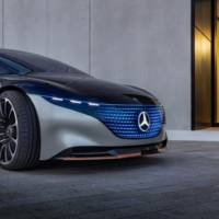 This is the 2019 Mercedes-Benz Vision EQS, the concept that previews an upcoming electric S-Class